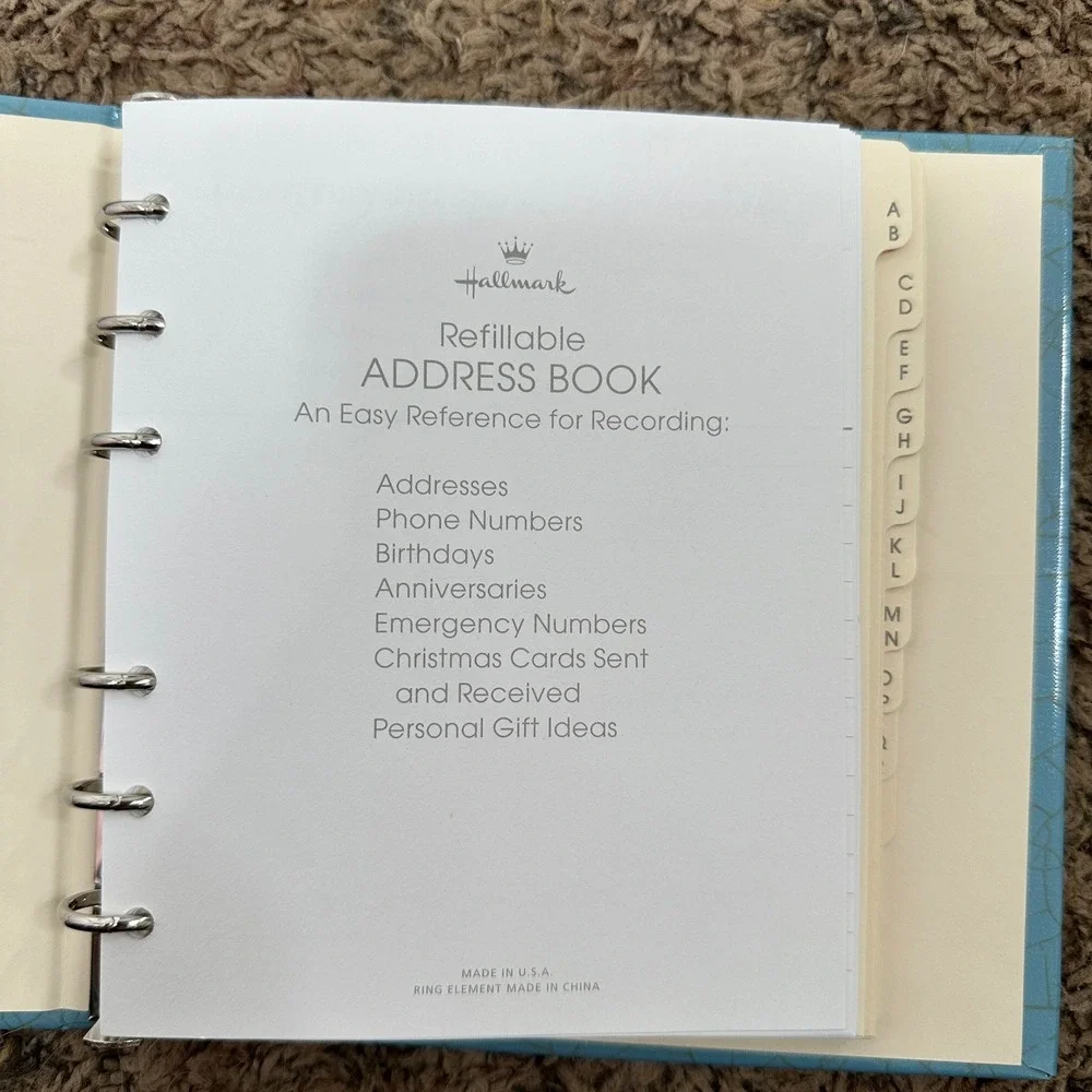 Vintage Hallmark Kathy Jakobsen Folk Art Refillable Address Book 1988 RA5108